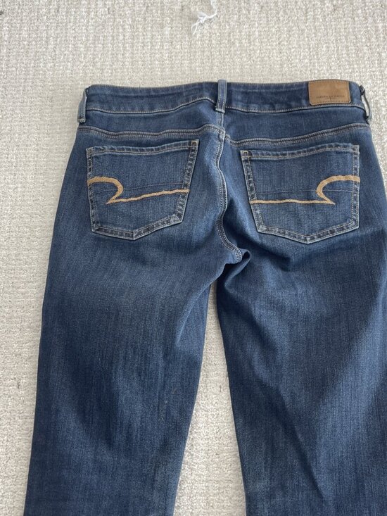 American Eagle Women’s Size 6 Super Super Stretch X4 Jegging Jeans Cut-Off Raw - Picture 9 of 12